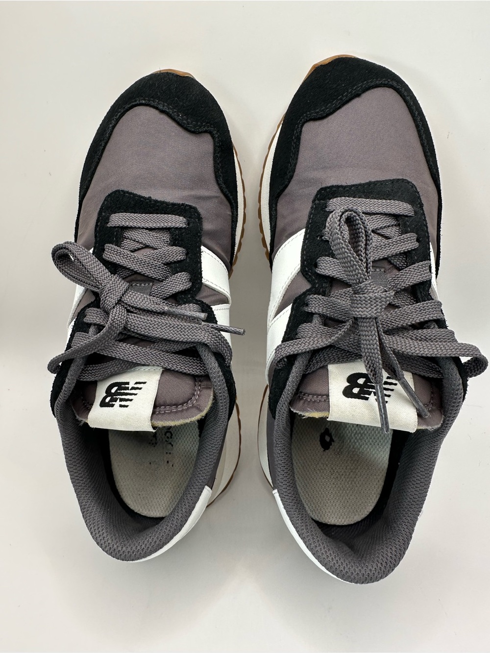 New Balance 237 Gray & Black Runner with White N Logo - Picture 4 of 8